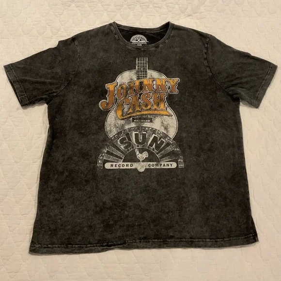 Johnny Cash Vintage Black Guitar Tee Unisex XL - Picture 4 of 7